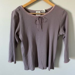 Field Gear Purple Long Sleeve Top